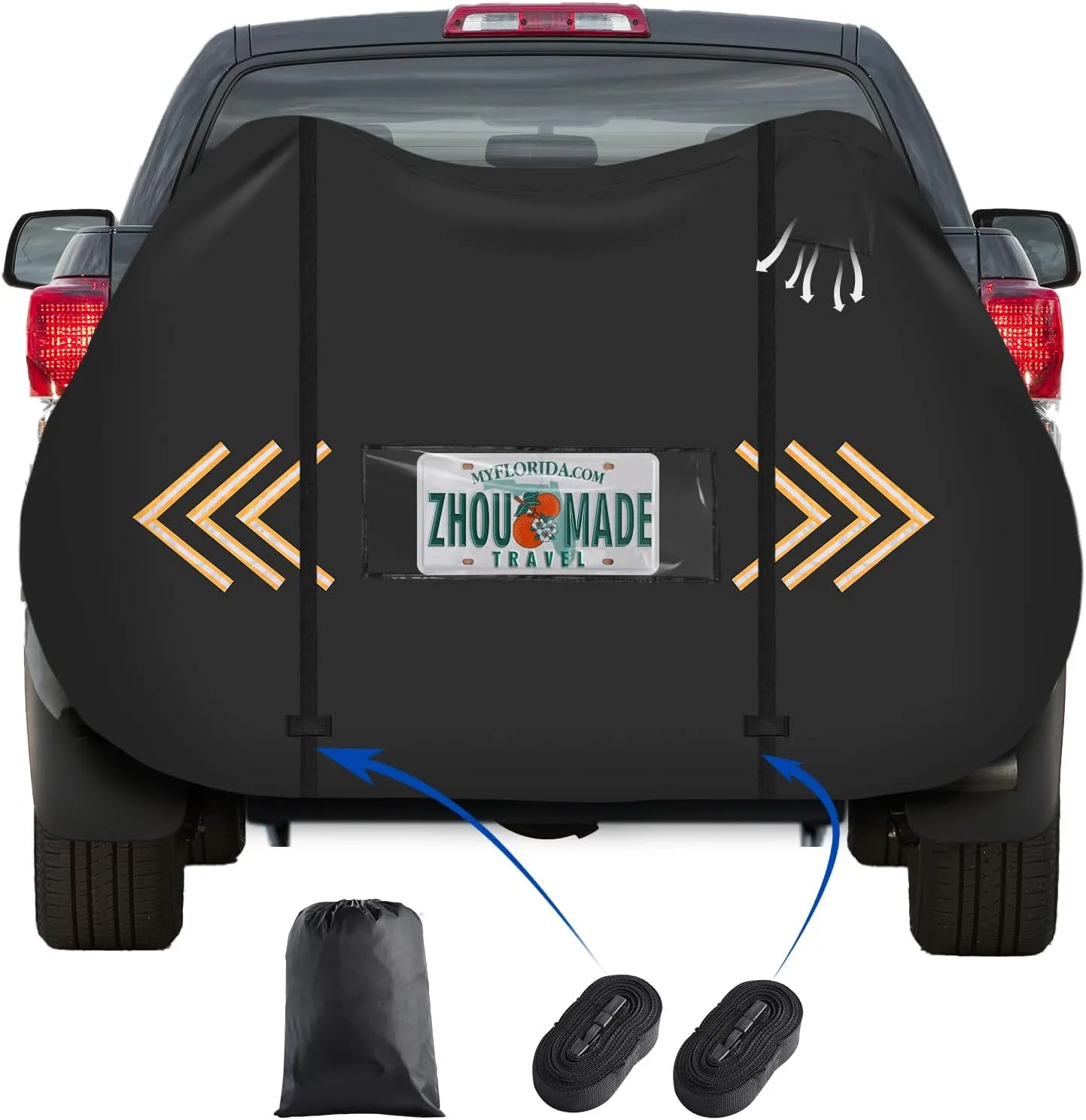 Bike Rack Covers for 2 Bikes on Hitch Travel, 840D Bike Cover for Transport on Rack, Bicycle Cover for Transport on Rack, Bike Covers for 2 Bikes on Rear Bike Rack