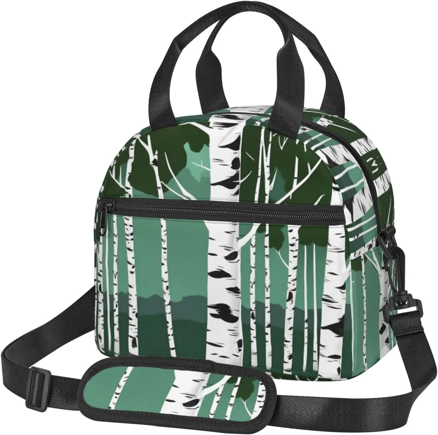 Birch Trees Insulated Lunch Bag Lunch Box For Women Men Reusable Tote For Office Gym Outings