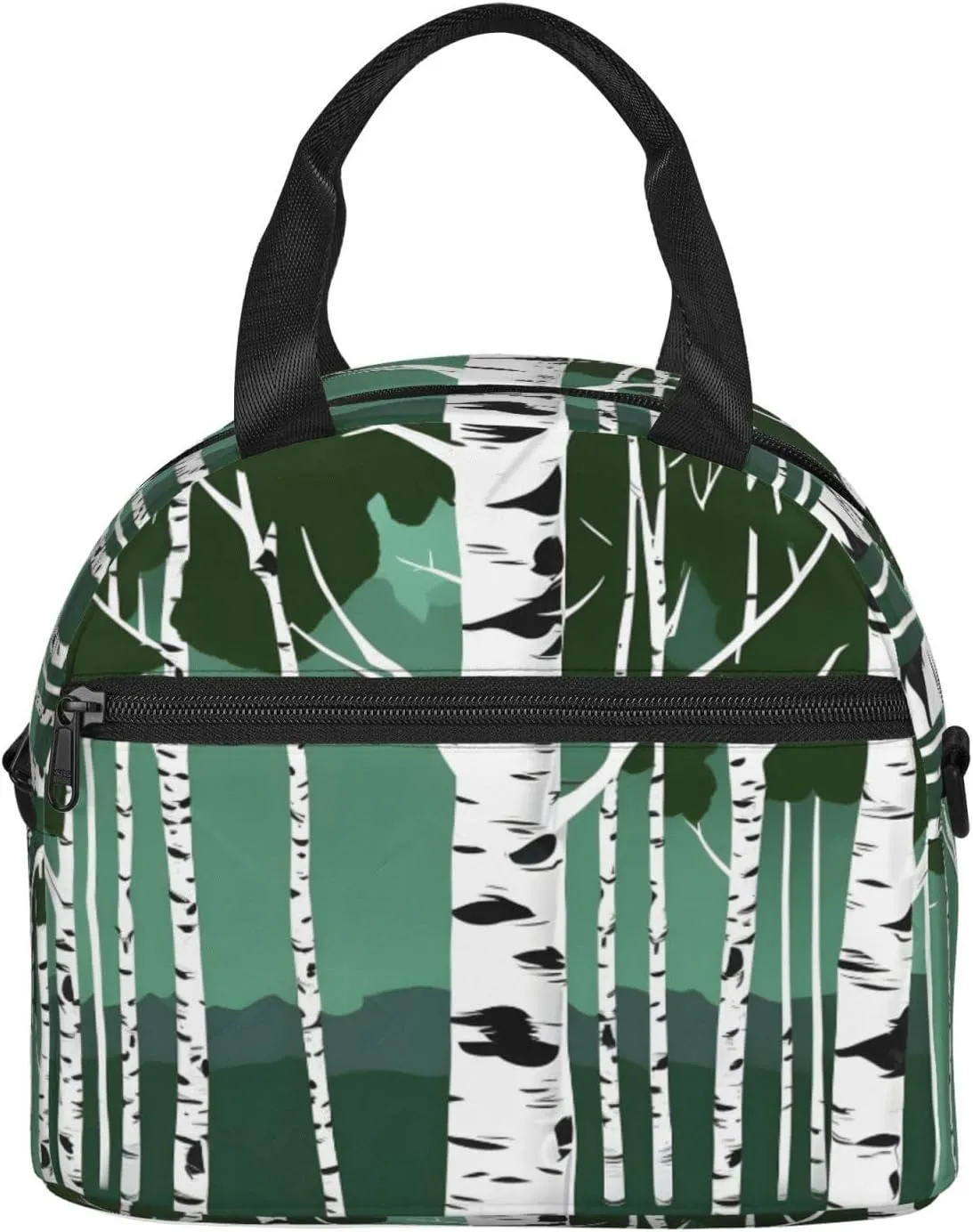 Birch Trees Insulated Lunch Bag Lunch Box For Women Men Reusable Tote For Office Gym Outings