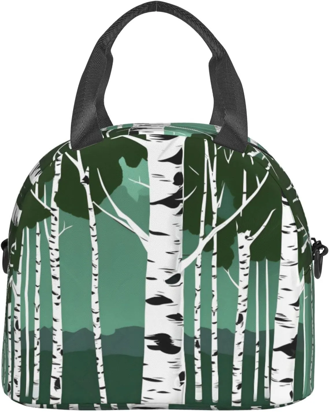 Birch Trees Insulated Lunch Bag Lunch Box For Women Men Reusable Tote For Office Gym Outings