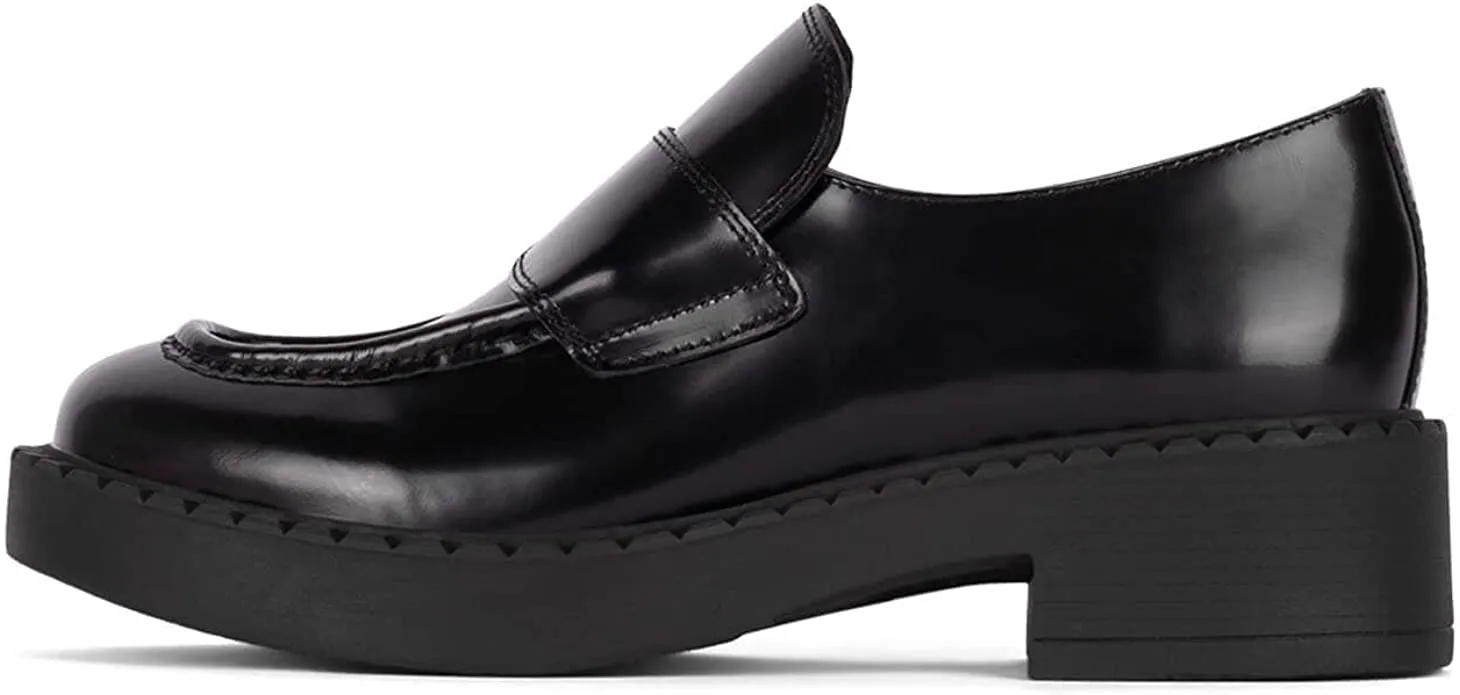 Black Penny Loafer Remote-controlled Moc-Toe Librarian Campbell Classic Fast delivery Vamp Box Leather Jeffrey
