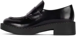 Black Penny Loafer Remote-controlled Moc-Toe Librarian Campbell Classic Fast delivery Vamp Box Leather Jeffrey
