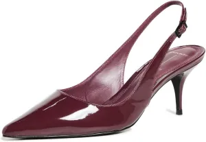 Black Suede Studio Women's 65mm Alloy Pumps