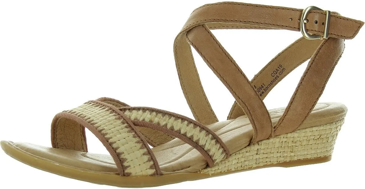 BORN Womens Strappy Leather Ankle Strap