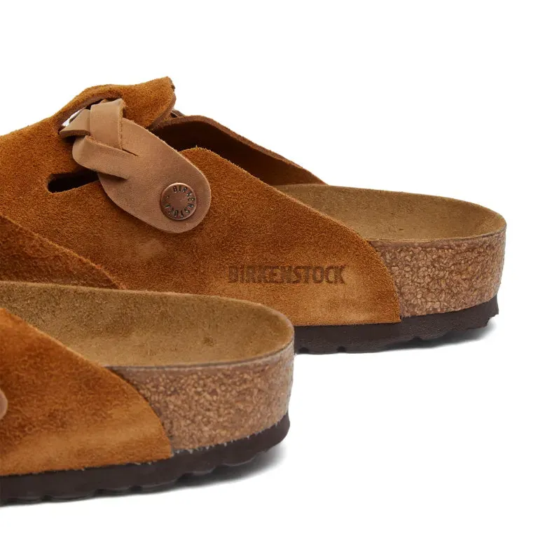 Boston Braided Leather Slides Mink