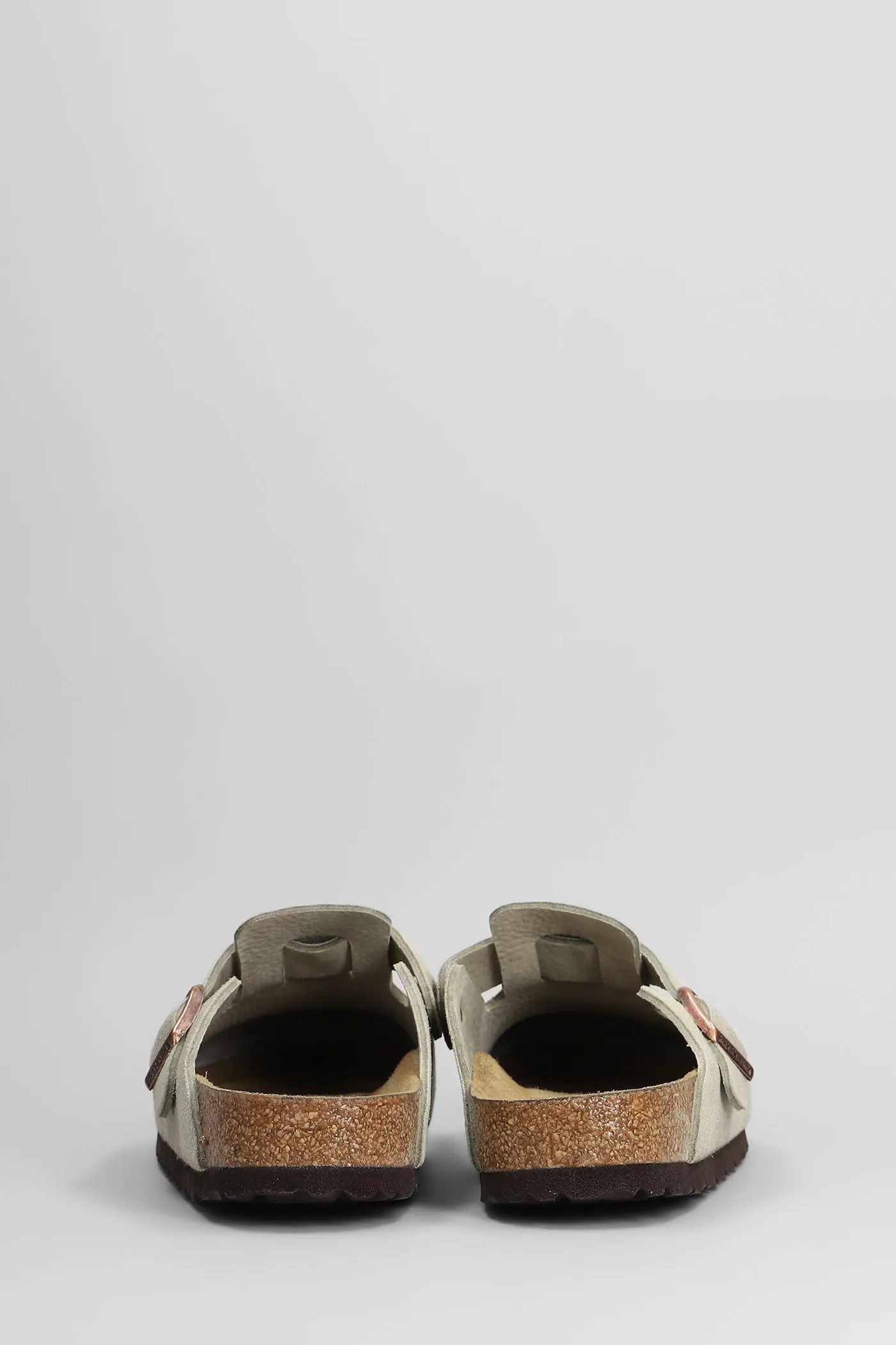 Boston Sfb Slipper-Mule in taupe suede