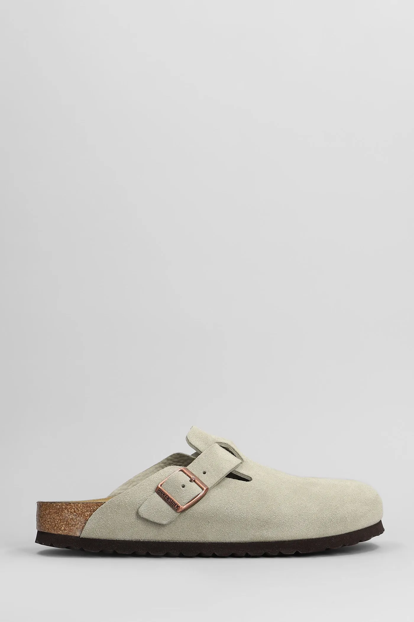 Boston Sfb Slipper-Mule in taupe suede