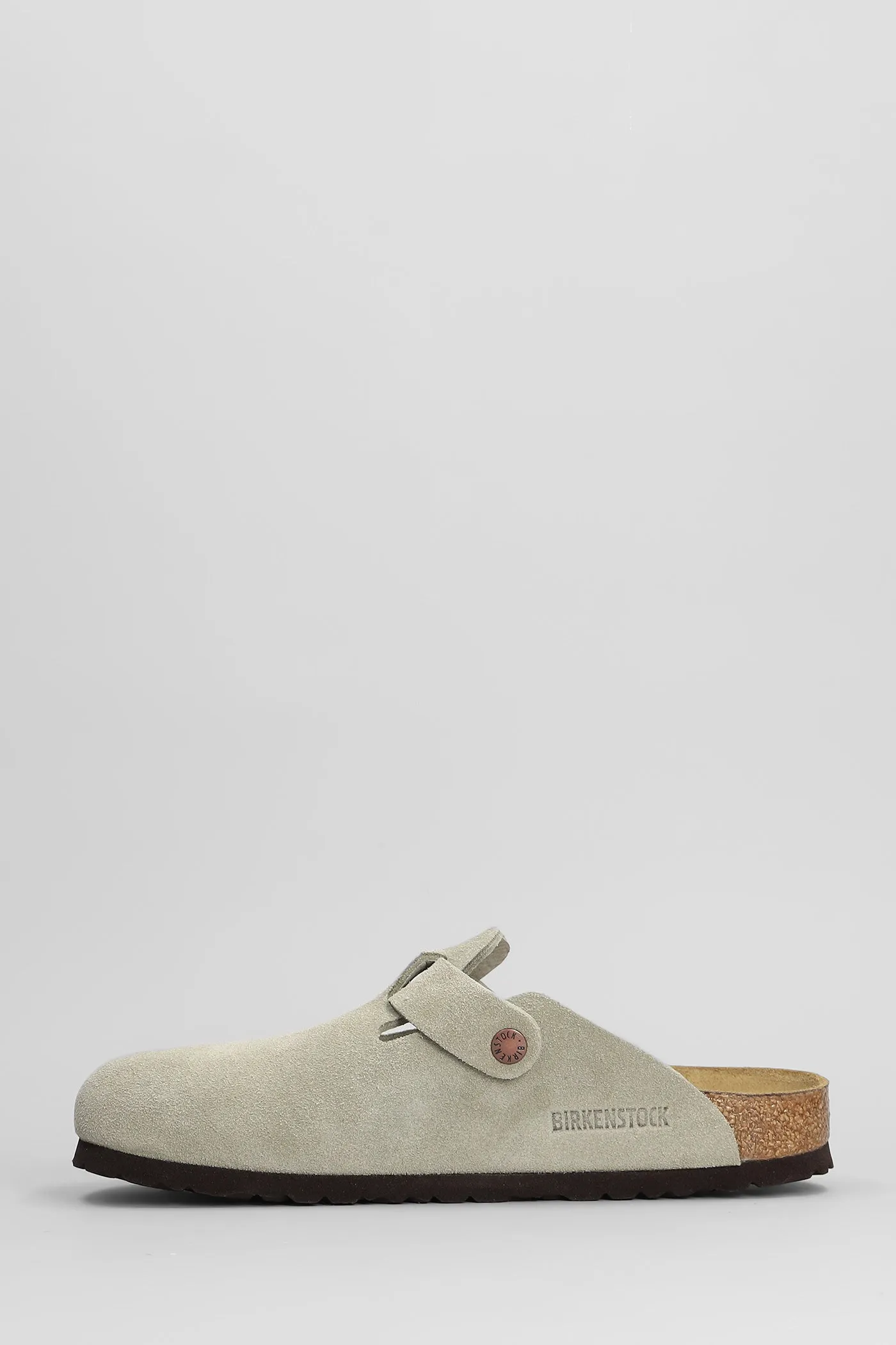 Boston Sfb Slipper-Mule in taupe suede
