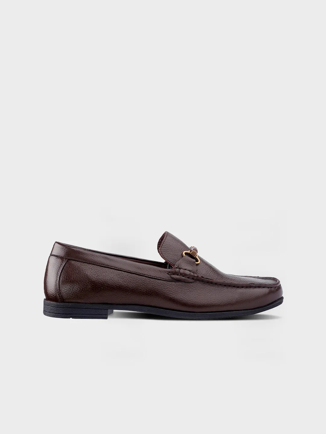 Brown Leather Slip-on Men's Loafer