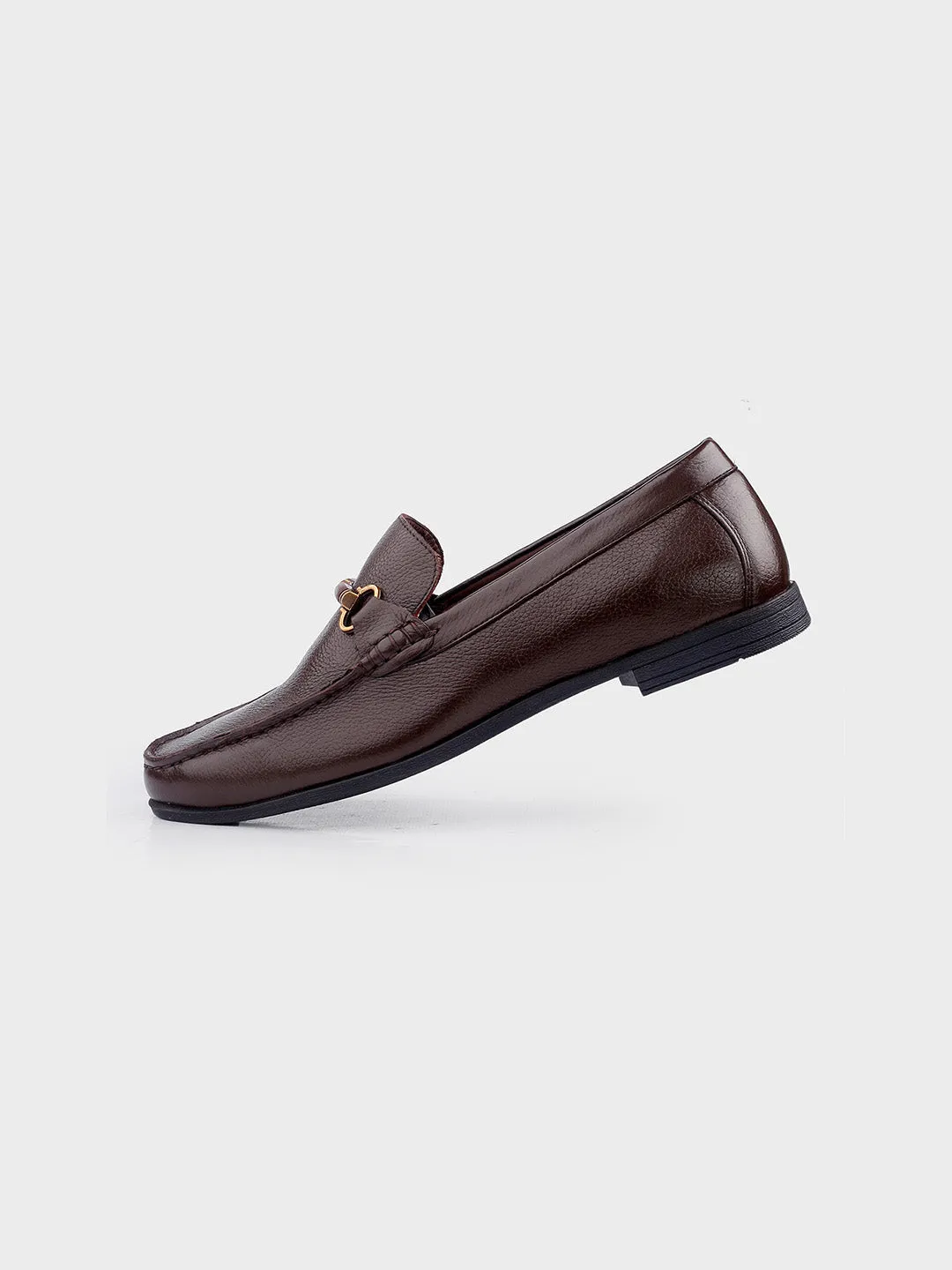 Brown Leather Slip-on Men's Loafer