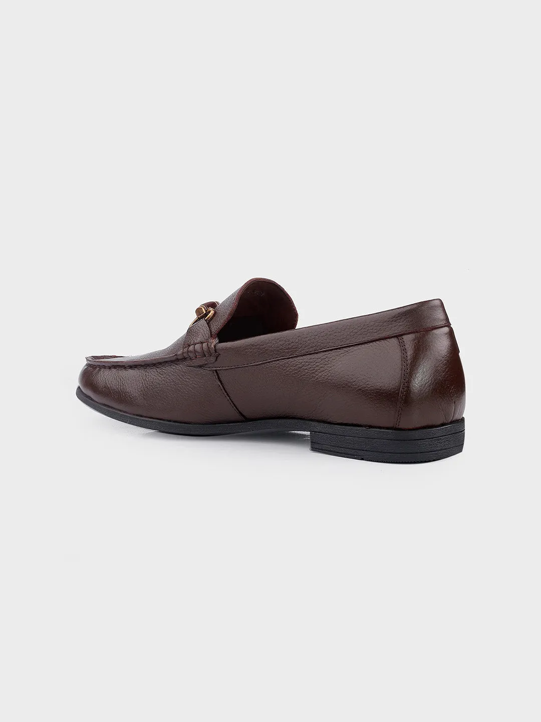 Brown Leather Slip-on Men's Loafer