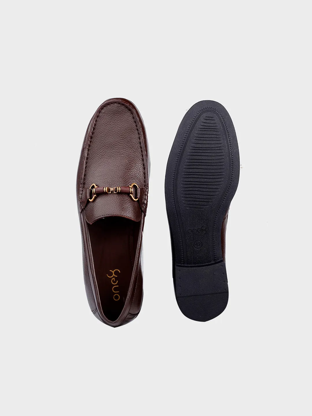 Brown Leather Slip-on Men's Loafer