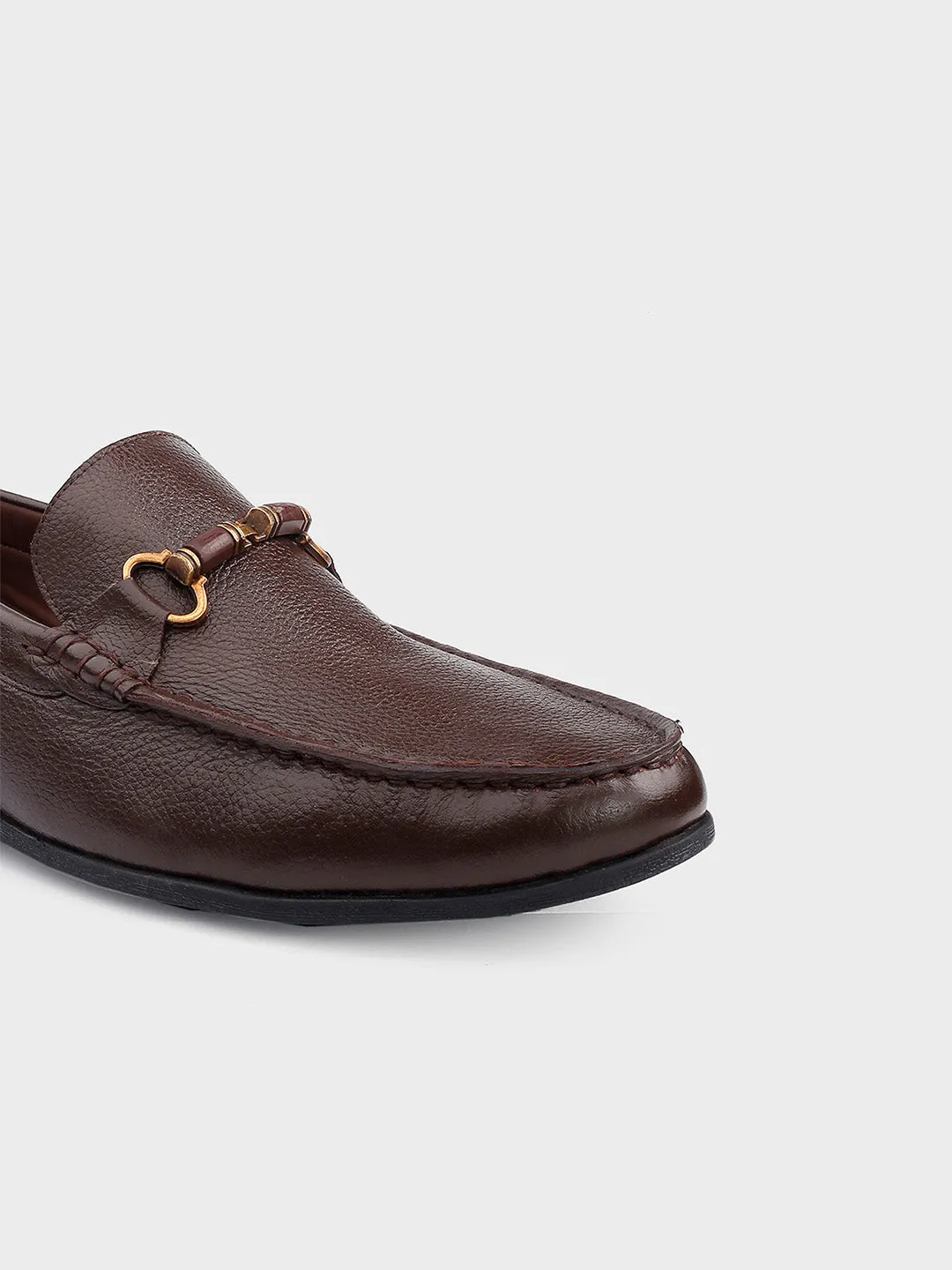 Brown Leather Slip-on Men's Loafer