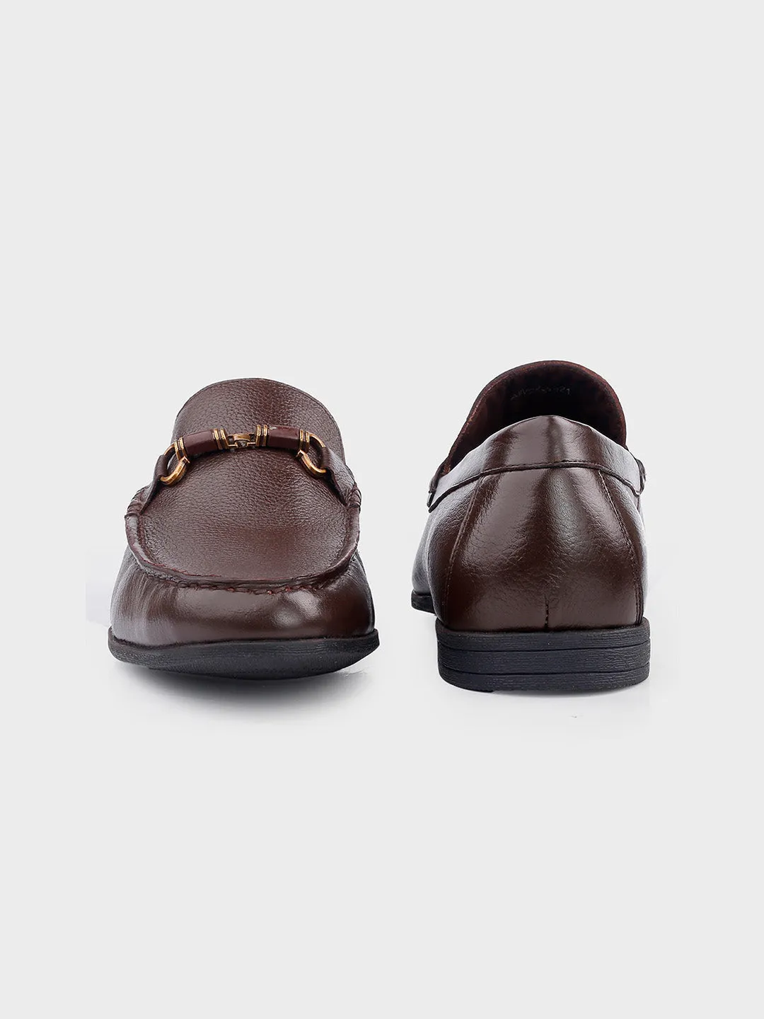 Brown Leather Slip-on Men's Loafer
