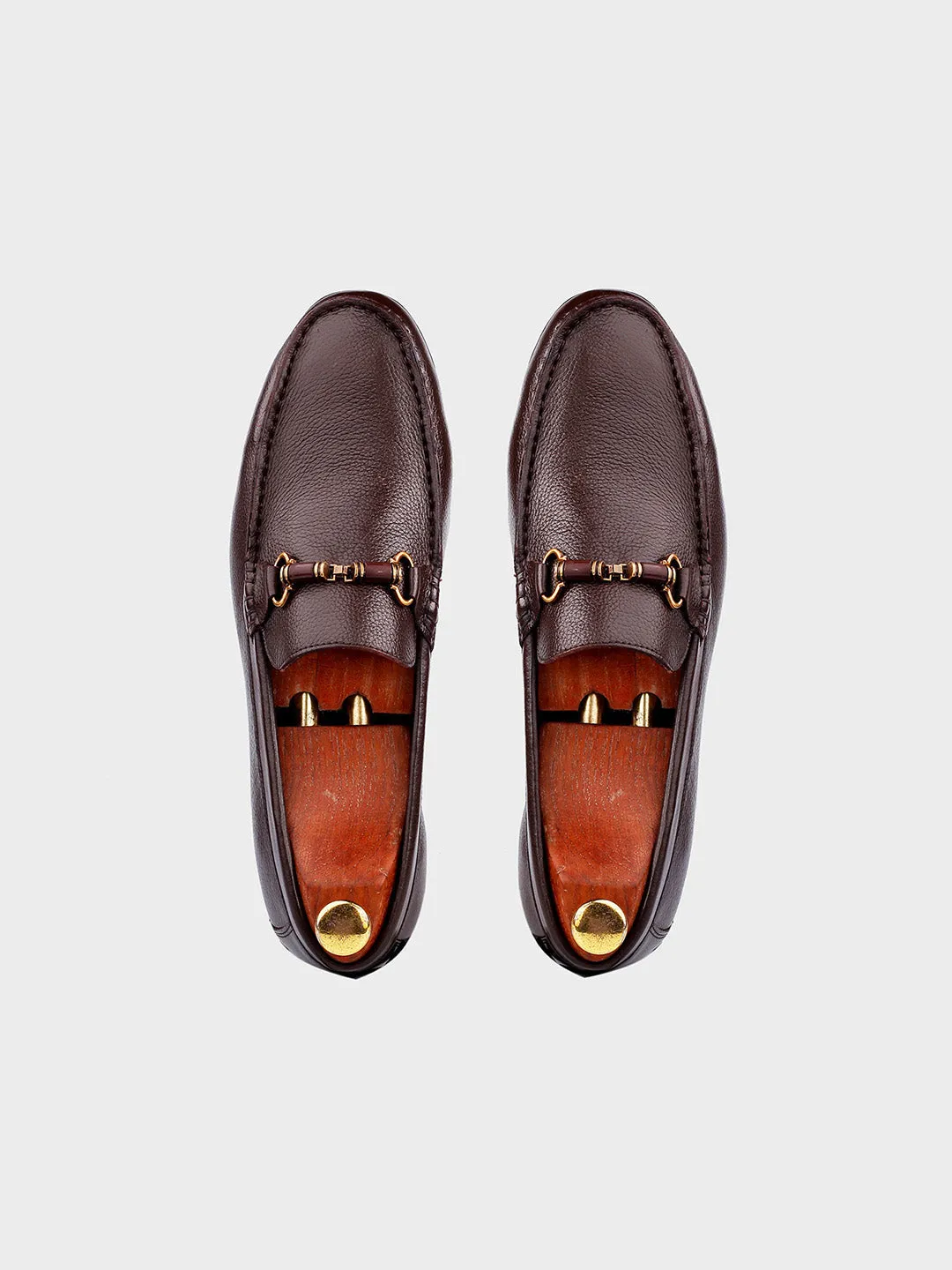 Brown Leather Slip-on Men's Loafer