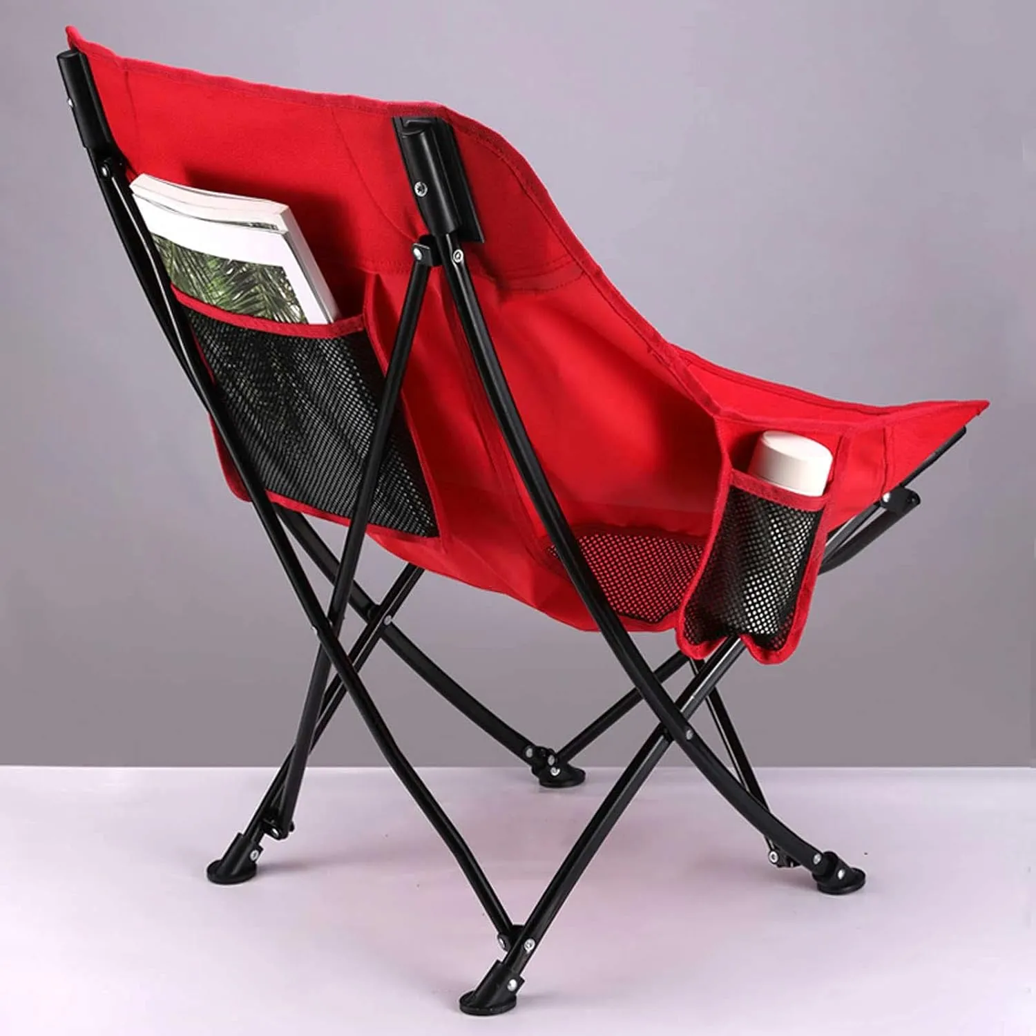 BTZHY Recliner Chair,Outdoor Fishing Chair,Camping Folding Moon Chair,Portable Lightweight Recliner,Small Collapsible Seat,for Picnics,Garden,Sandy Beach,BBQ.