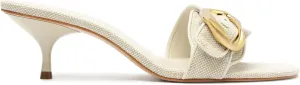 Buckle Slide Heeled Sandals for Women with 2.25 Inch Stiletto Heel