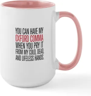 CafePress Oxford Comma Mugs 15 oz (444 ml) Ceramic Coffee Mug
