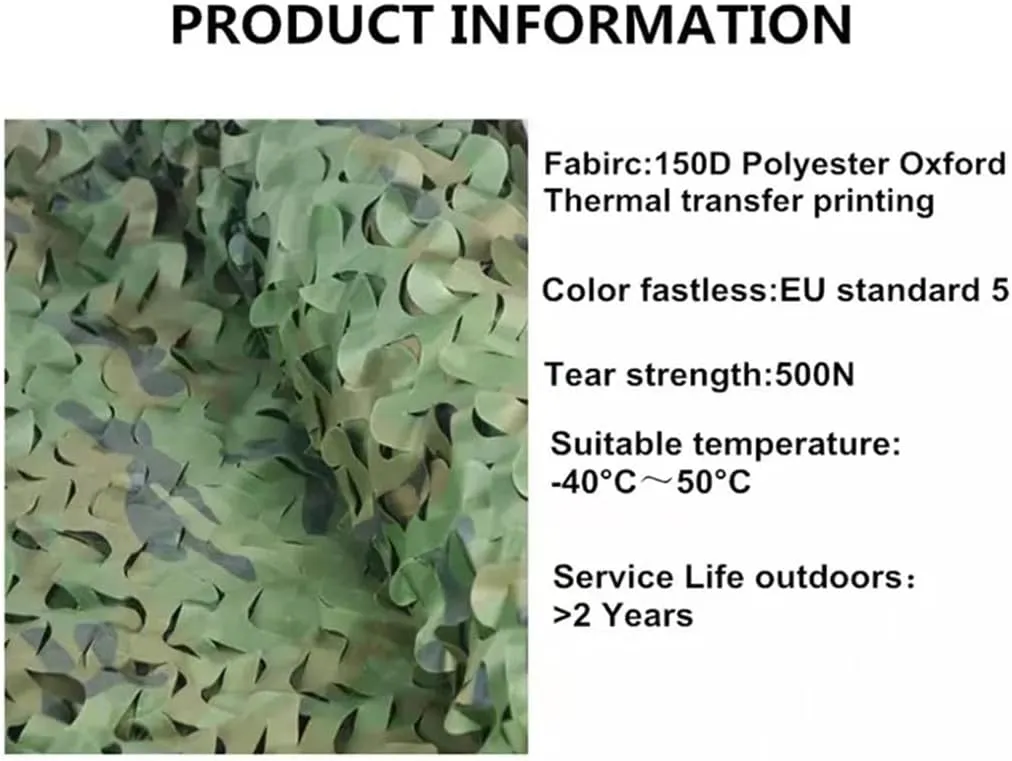 Camouflage Nets Hunting Military Army Tent Woodland Army Training Camo Netting Car Covers Shade Tent Outdoor Camping Sun Shelter 2x8m(6.6x26.2f)