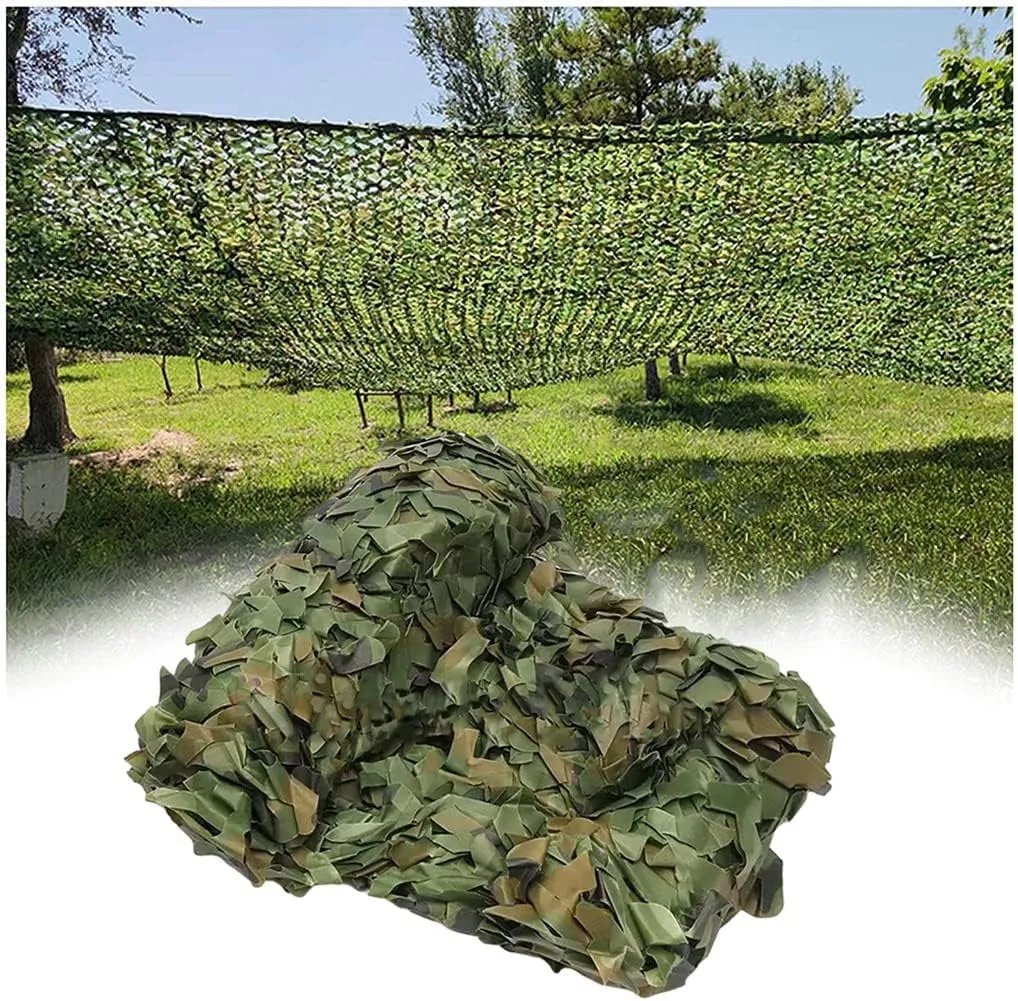 Camouflage Nets Hunting Military Army Tent Woodland Army Training Camo Netting Car Covers Shade Tent Outdoor Camping Sun Shelter 2x8m(6.6x26.2f)
