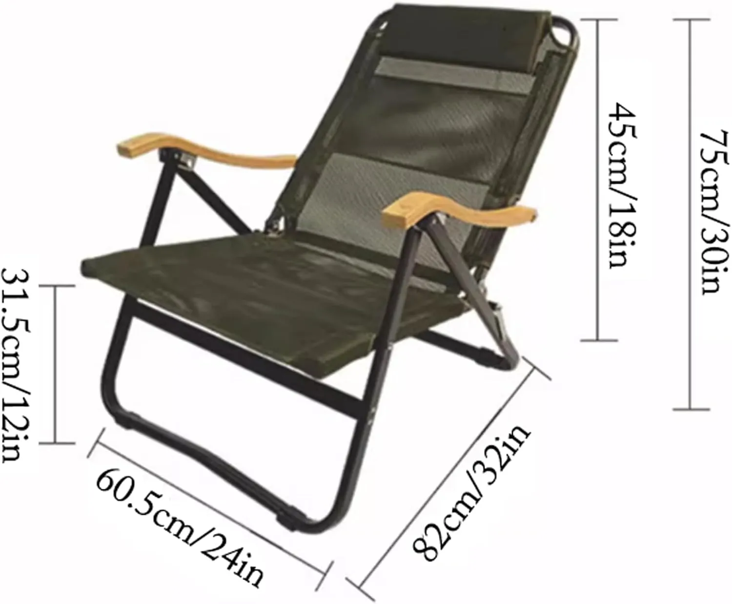 Camping Chair Outdoor Mesh Folding Vhair Camping Breathable Lounge Chair Lunch Break Sitting and Lying Dual Purpose Office Outdoor Nap Chair Lightweight