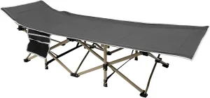 Camping Cot for Adults, Outdoor Recliner Sunlight Bath Beds Office Beds Folding Sleeping Cots with Storage Bag for Camping & Hunting Travel Tent Cots (Gray)