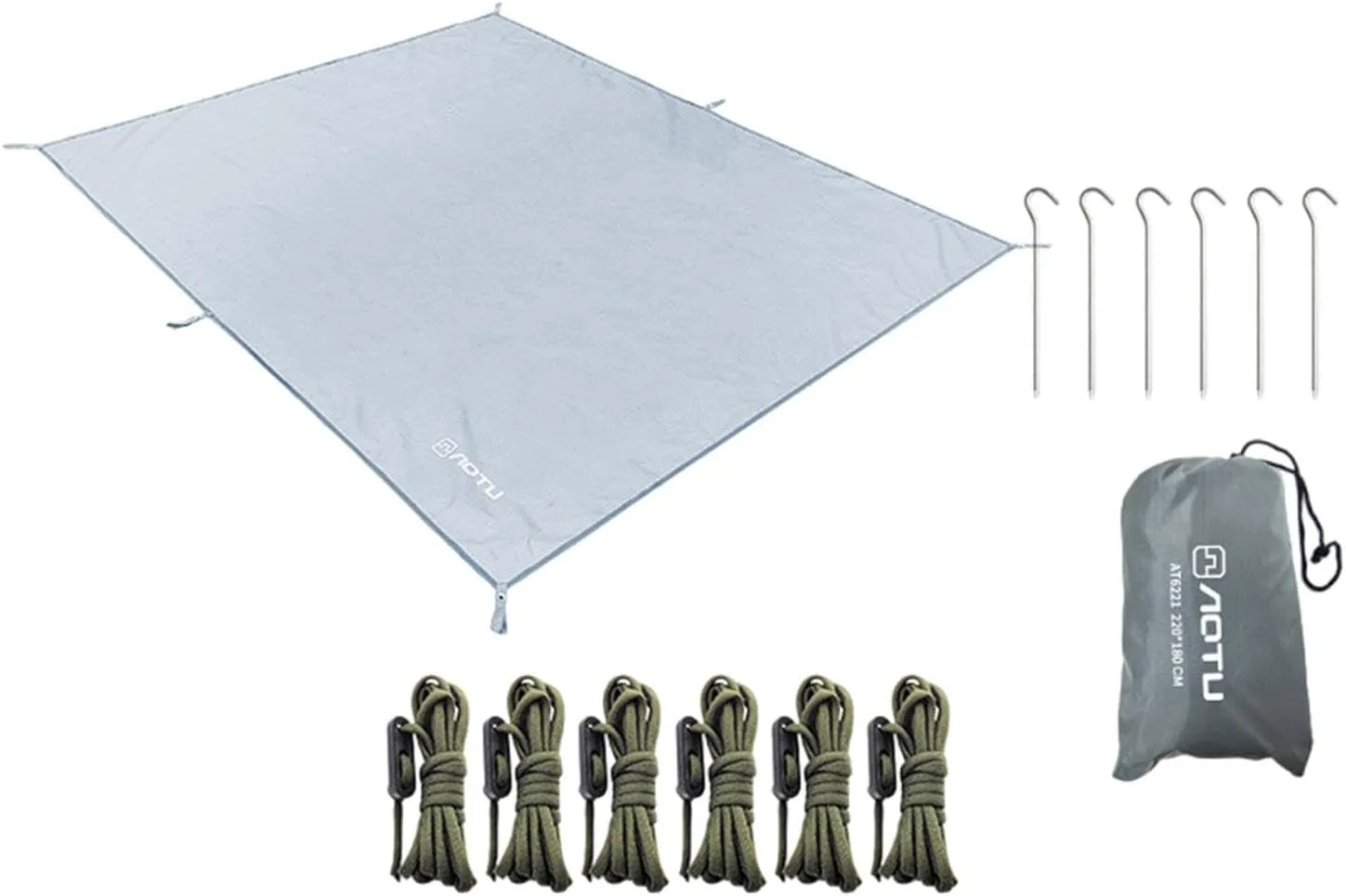 Camping Tarp Tent Tarp Camping Gear Must Haves Lightweight Rain Shelter Tent Footprint for Garden Backpacking Travel, 220cmx180cm