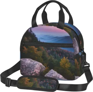 Canadian Smokey Mountain Cliff Lunch Bag Lunch Box Reusable Insulated For Adults For Work Travel Women Men