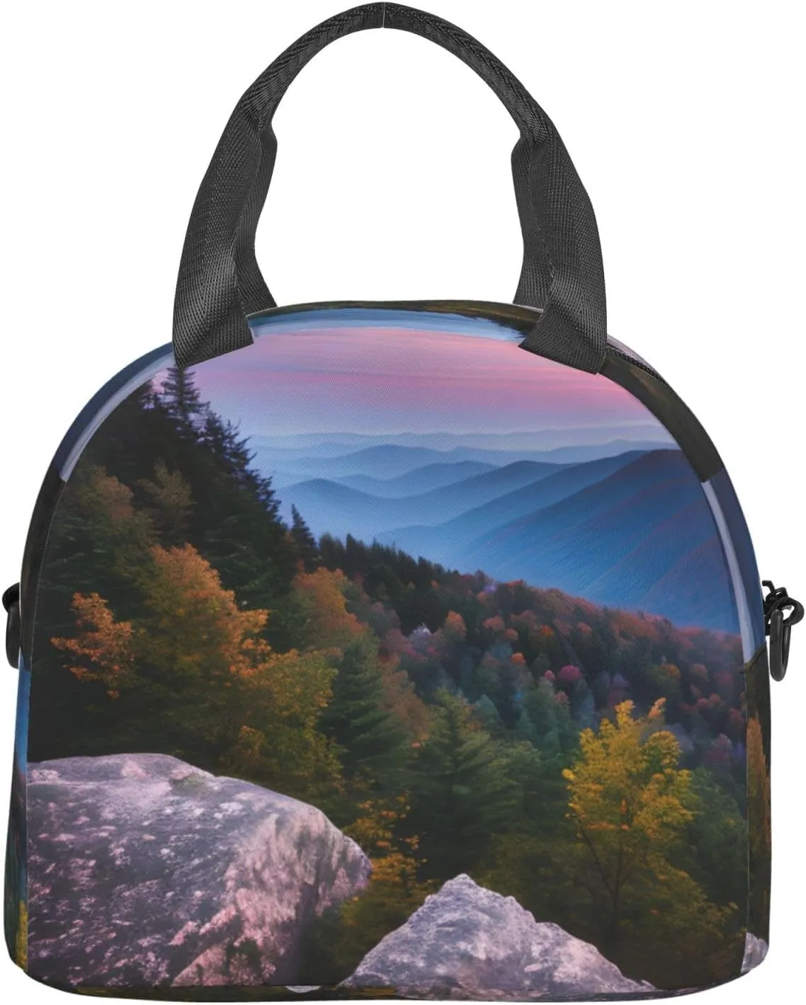 Canadian Smokey Mountain Cliff Lunch Bag Lunch Box Reusable Insulated For Adults For Work Travel Women Men