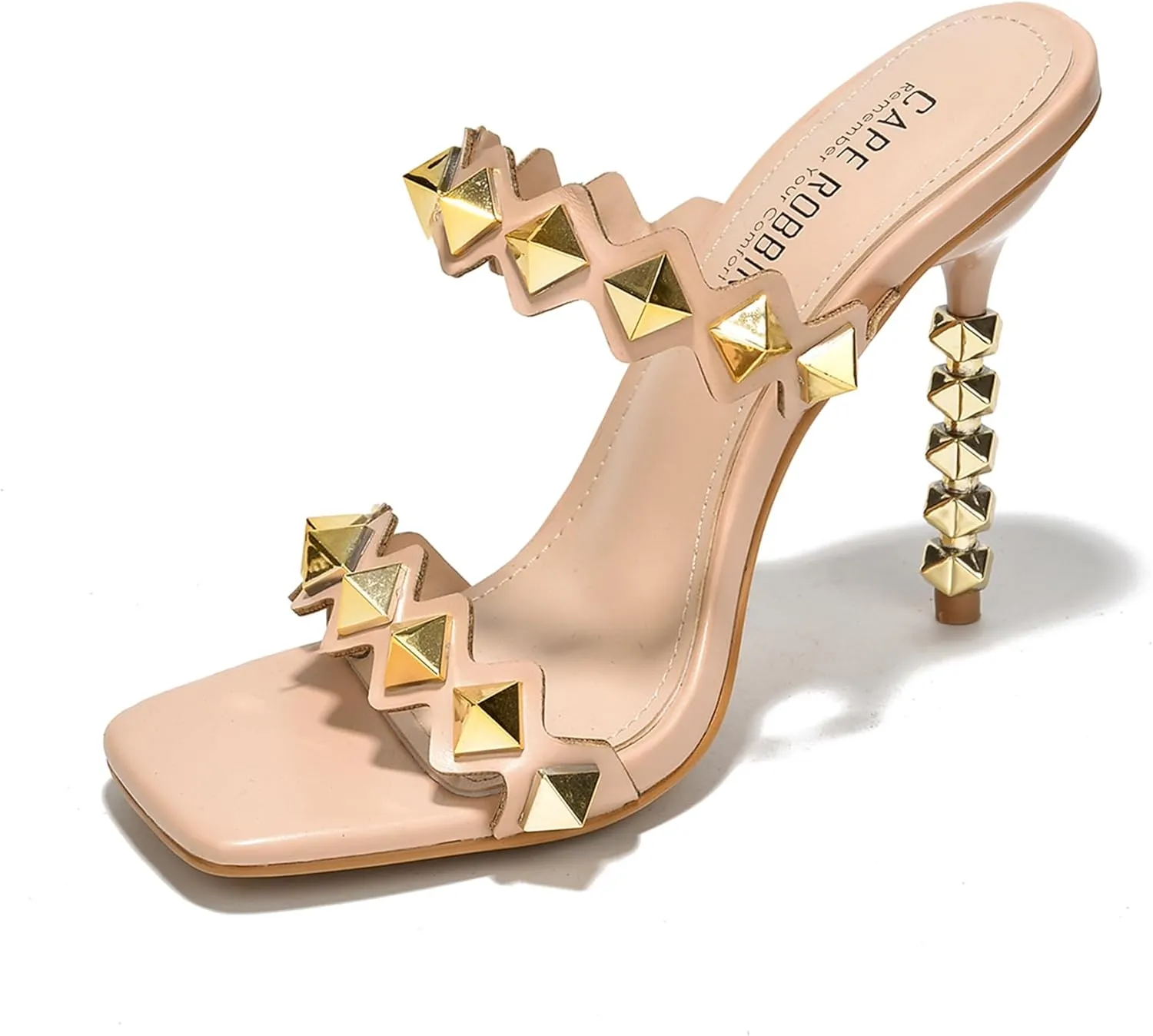 Cape Robbin Zinc Sexy High Heels for Women, Open Toe Shoes Heels