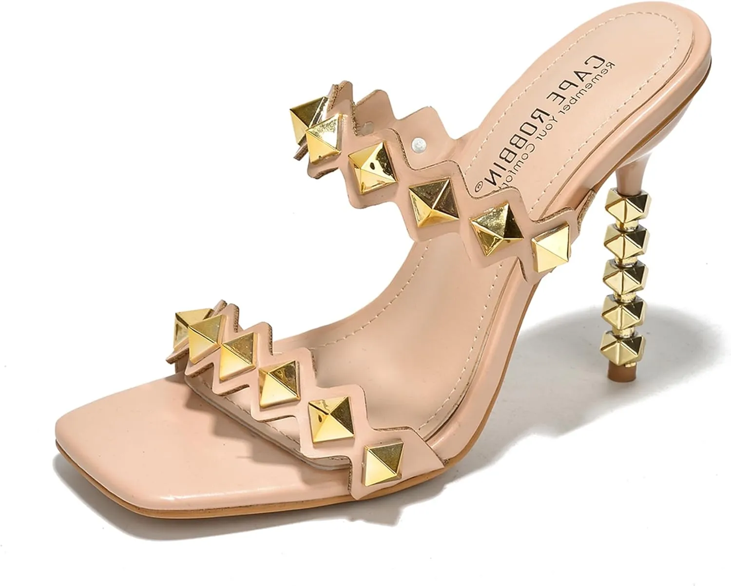Cape Robbin Zinc Sexy High Heels for Women, Open Toe Shoes Heels