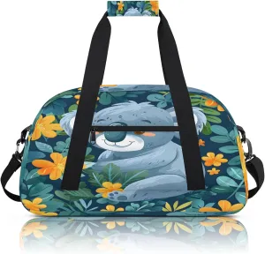 Cartoon Koala Small Gym Bag 18 inch Carry On Duffel Bag for Weekender Travel Sports Workout Yoga Gymnastics Dance Ballet