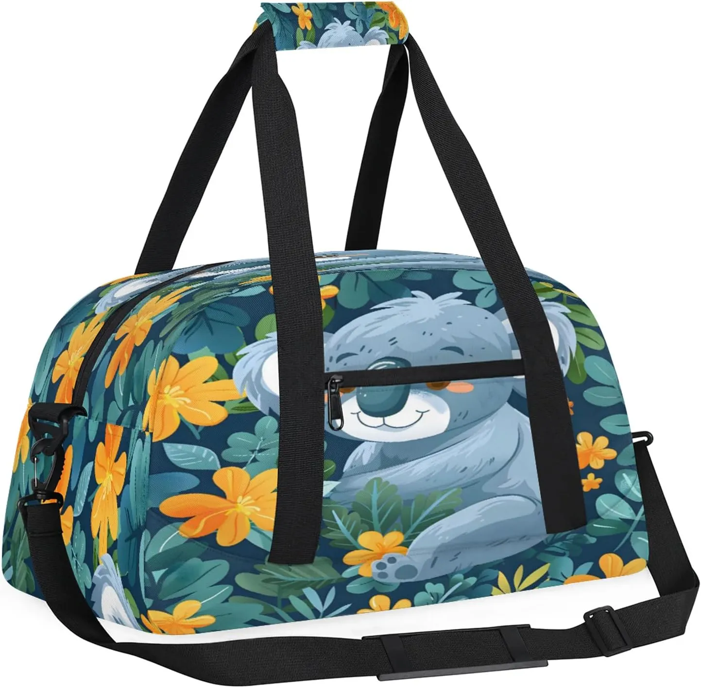 Cartoon Koala Small Gym Bag 18 inch Carry On Duffel Bag for Weekender Travel Sports Workout Yoga Gymnastics Dance Ballet