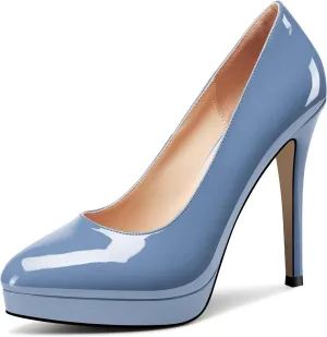 Castamere Womens High Heels Platform Pumps Slip-on Stilettos 12CM Heel Office Dress Shoes
