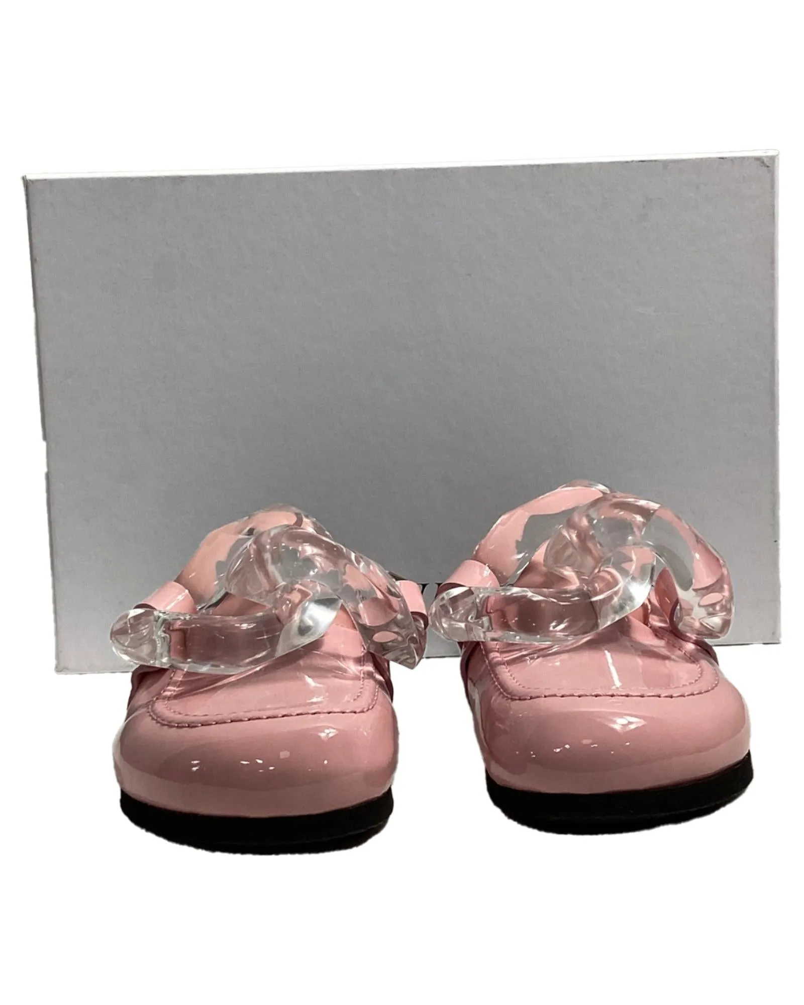Chain Loafer Patent Leather Shoes