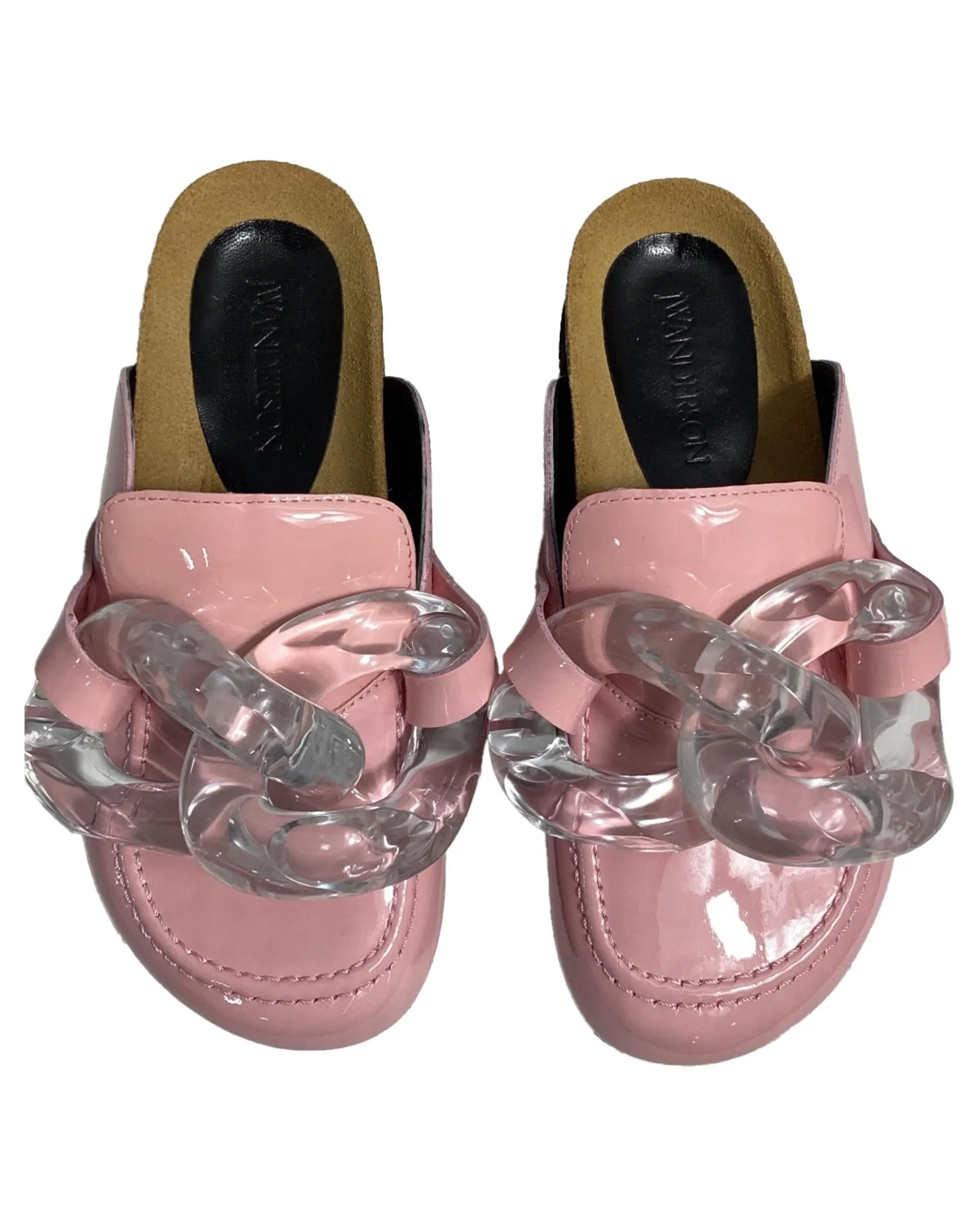 Chain Loafer Patent Leather Shoes