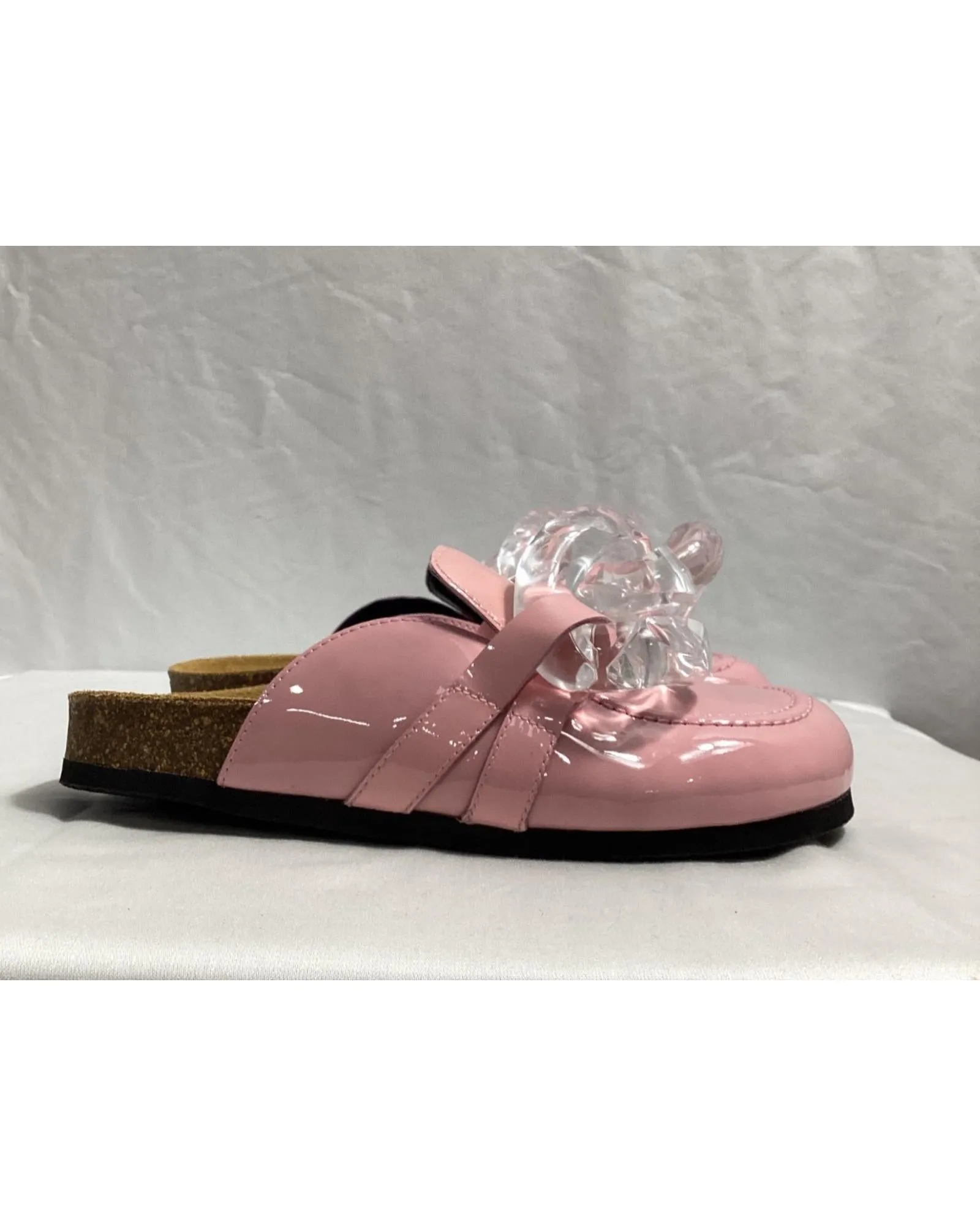 Chain Loafer Patent Leather Shoes