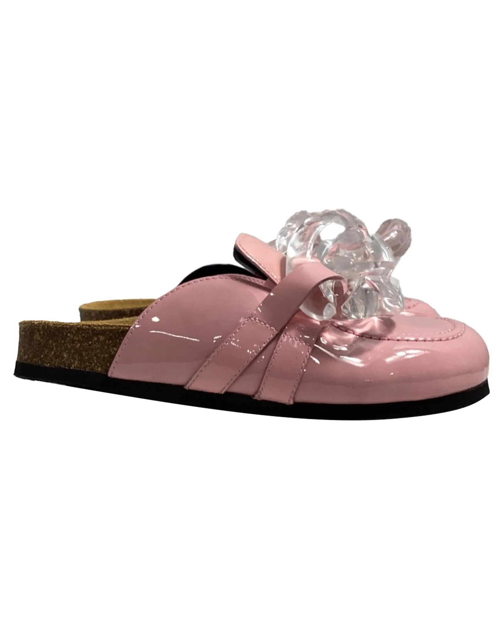 Chain Loafer Patent Leather Shoes