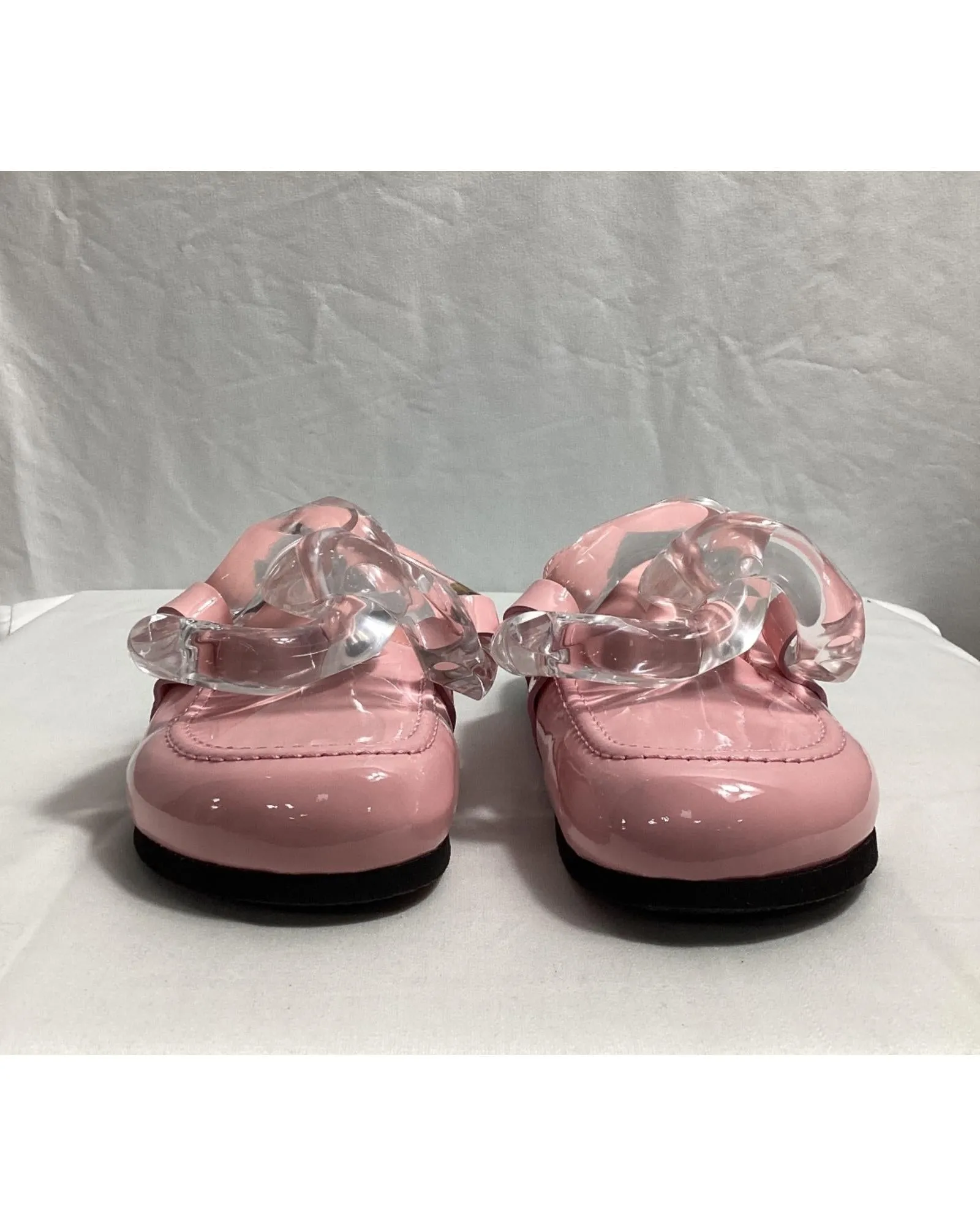 Chain Loafer Patent Leather Shoes