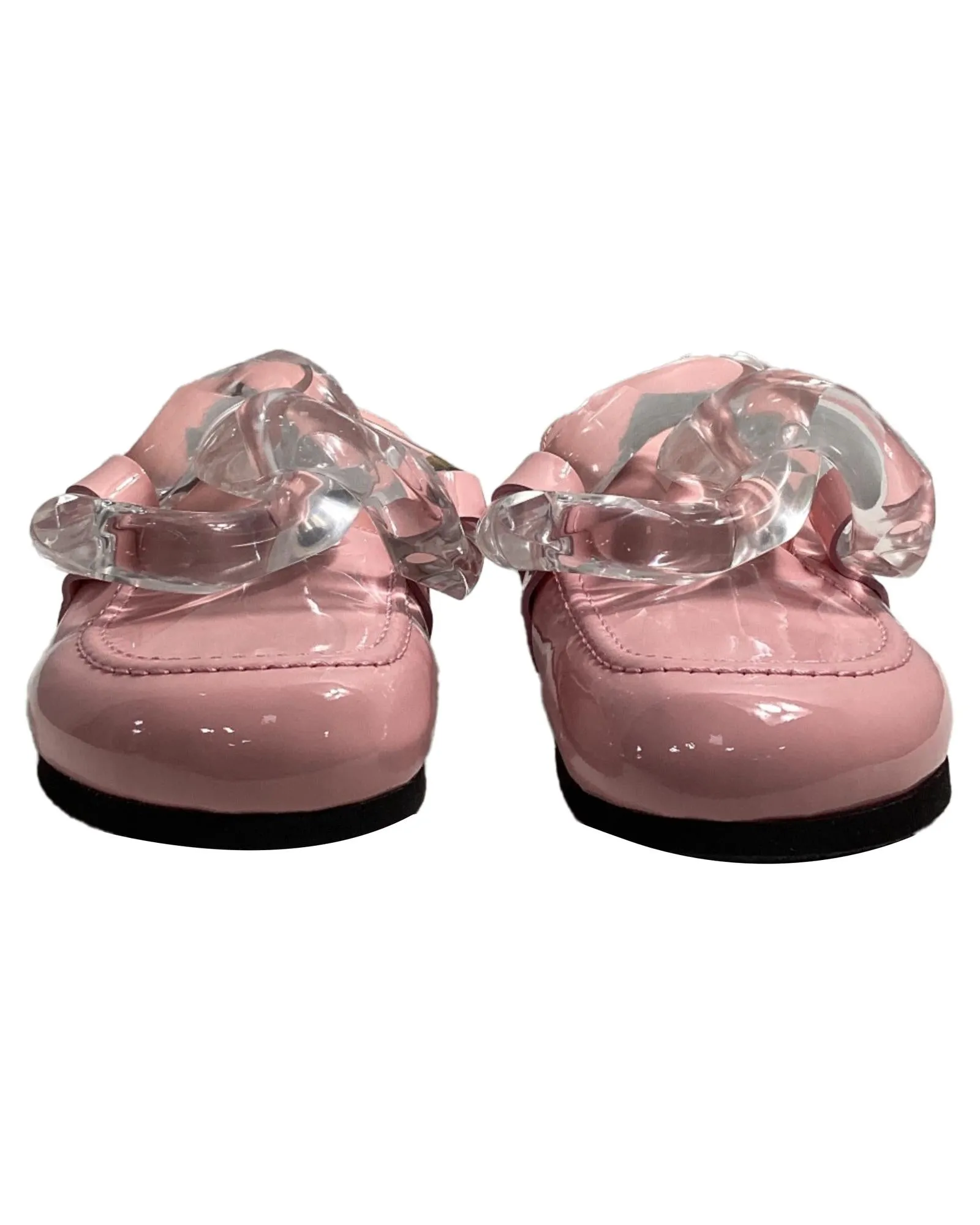 Chain Loafer Patent Leather Shoes