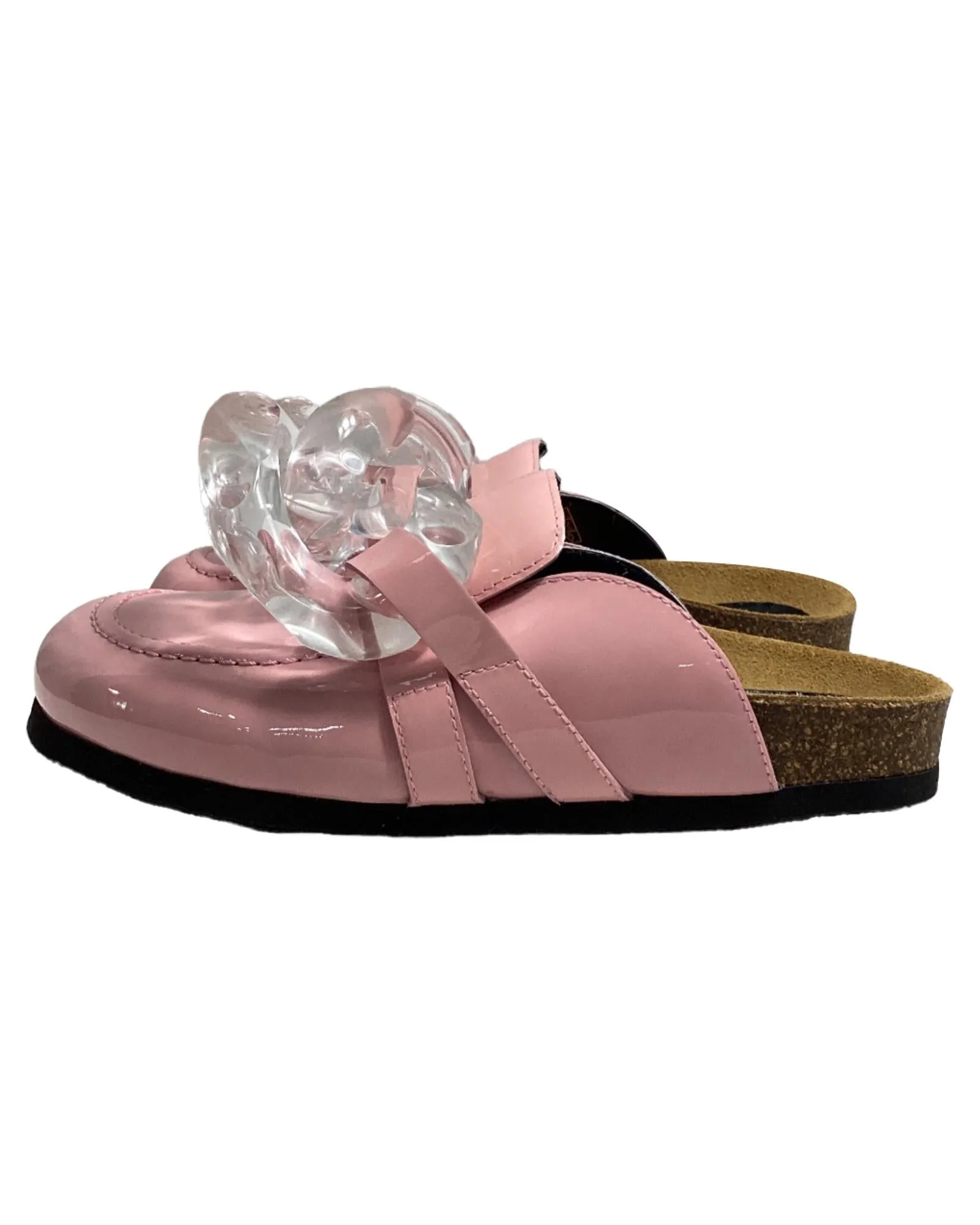 Chain Loafer Patent Leather Shoes