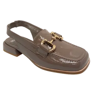 Chasiey  -  Taupe Patent slingback