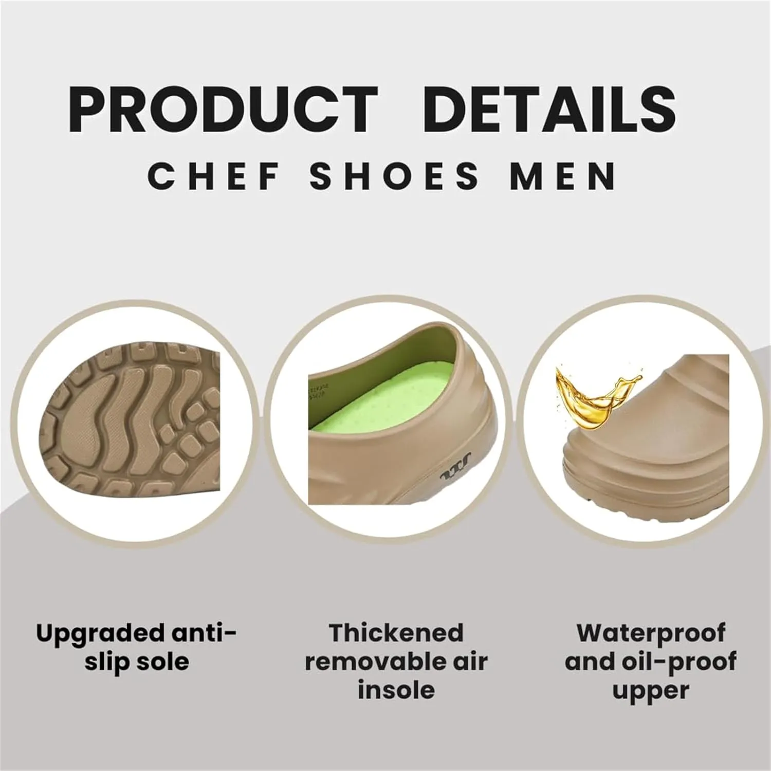 Chef Shoes for Men and Women Slip-Resistant Nursing Shoes Nurse Loafers Kitchen Restaurant Work Comfortable Lightweight & Waterproof Zapatos de Chef Clogs for Women