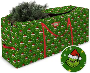 Christmas Tree Storage Bag, Extra Large Oxford Storage Container Fits up to 7.5 Ft Disassembled Tree, Green Xmas Holiday Tree Case with Reinforced Carry Handles and Dual Zippers 48×15×20 inch