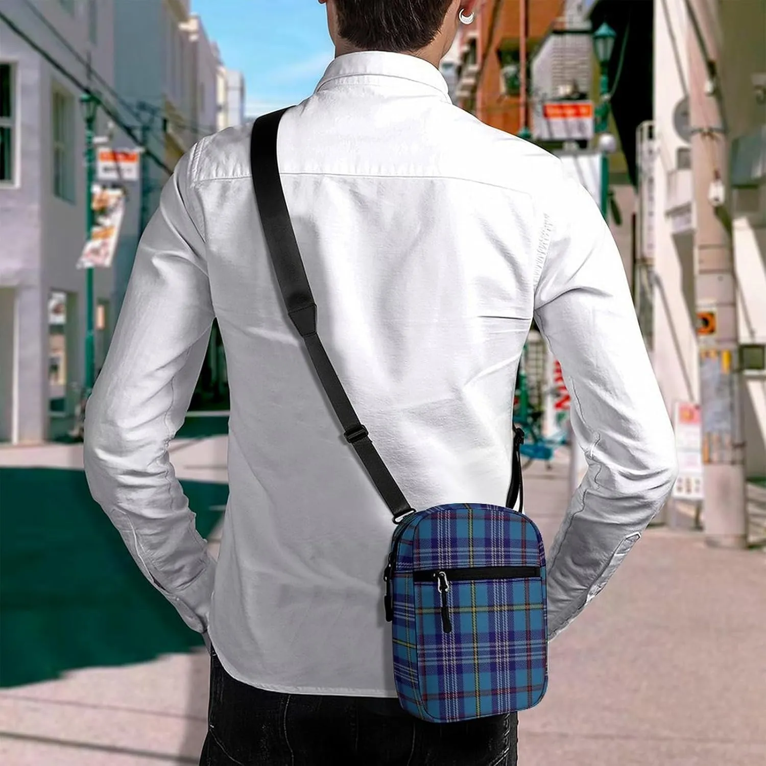 Citadel Military Academy Tartan Detachable Shoulder Strap Small Shoulder Bag Unisex