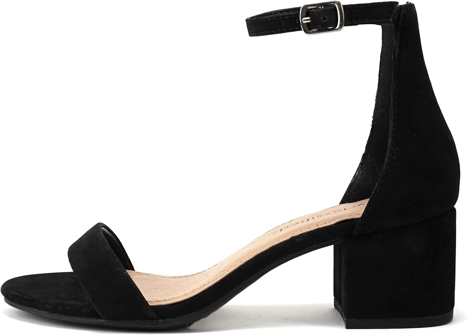 City Classified Women's Block Open Toe Ankle Strap Heeled Sandals