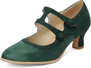 Classic Kitten Heel Pointed Toe Ankle Strap Women Shoes
