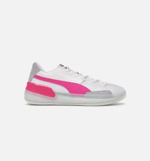 Clyde Hardwood Mens Basketball Shoe - White/Pink