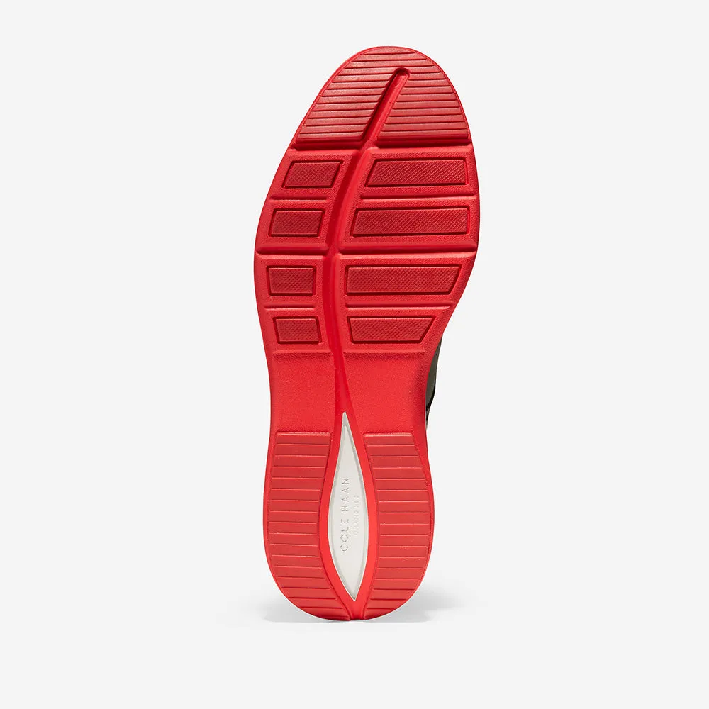 Cole Haan ØriginalGrand Ultra Wing Oxford Gray Pinstripe Nubuck/Flame Scarlet-Nimbus Cloud