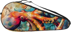 Collection of Colorful Butterflies Racquet Tennis Bag Lightweight Racquet Holder for Beginner Tennis Players